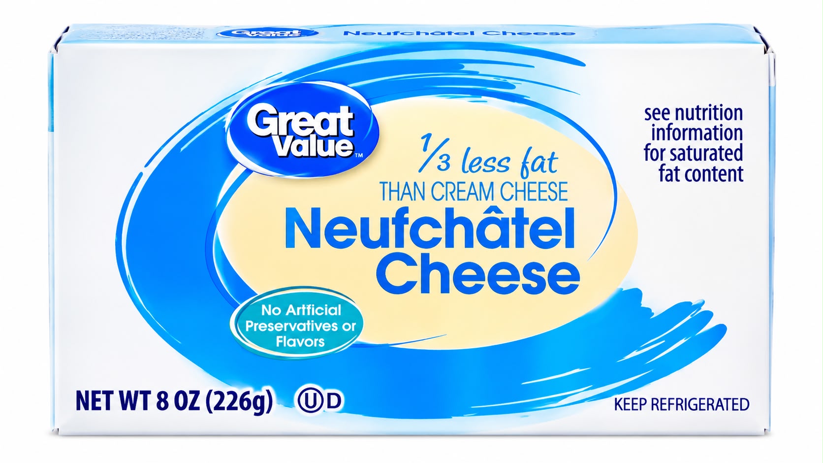 Great Value Neufchâtel Cheese (8 oz)